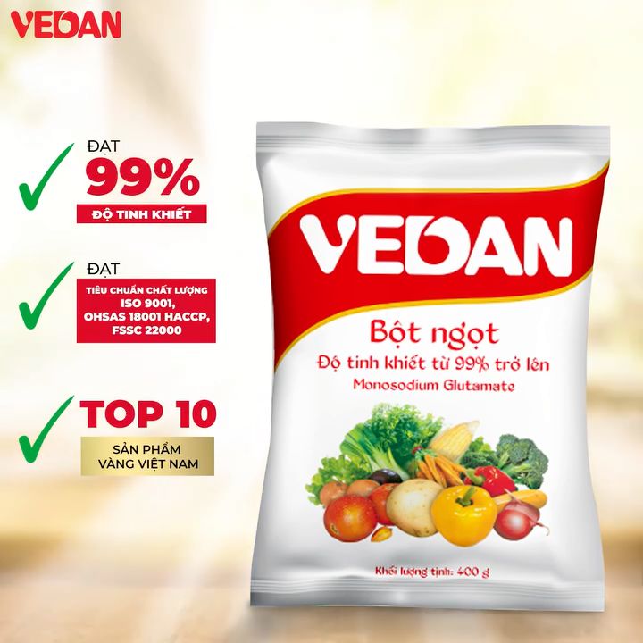 Combo 5 Gói Bột Ngọt VEDAN 1kg - Size M