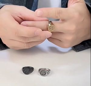 Kemstone Vintage Eye of Horus Mens Ring Stainless Steel Black Silver Gold Plated Rings Jewelry