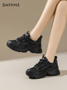 Daphne Dad Shoes Womens Thick Bottom Sports Casual Shoes Spring New Style Versatile Heightening White Shoes Fashionable Wedding Shoes