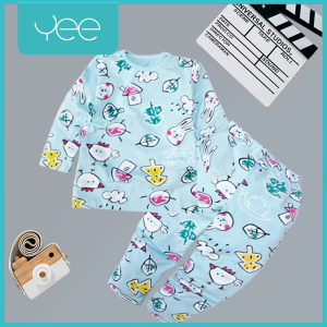 YeeShop ชุดเสื้อผ้าเด็กผู้ชาย/เด็กผู้หญิงแขนยาวเข้าชุด ลายหมีหัวใจ มีให้เลือก3สี ไซส์ 90#/6-12เดือน 100#/12-18เดือน 110#/18-24เดือน 120#/2-3ปี 130#/3-4ปี (1103)