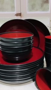 PROMO SPESIAL: Set Lengkap 12 PCS Piring, Mangkuk & Gelas Plastik BPA Free Tahan Panas Anti Pecah