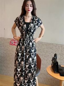 European Trend Retro Unique Jumpsuit for Women 2024 Summer New Zipper Design Slimming Cover-up Work Clothing High Waist Loose Pants