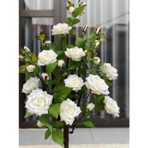 Cây hoa hồng giả - cao 120cm - Cây giả hoa lụa Decor trang trí nhà cửa