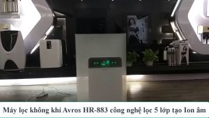 Máy lọc không khí HR883 cao cấp công nghệ lọc HEPA 13 kết hợp than hoạt tính 5 lớp tạo ion âm giúp không khí trong lành bảo hành 2 năm