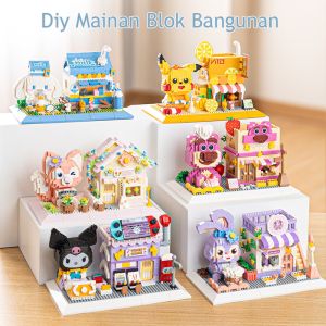 Mainan Blok Balok Susun Building Bricks Tempat Pensil Kartun Mainan Balok Pen Holder Seri