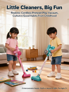 Simulation Electric Vacuum Cleaner Toy Set Housework Role Play Educational Toy Parent-Child Interaction Birthday Christmas Gifts