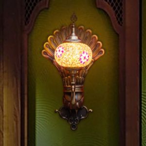 หัวเตียงลมในเอเชียตะวันออกเฉียงใต้แสงไฟโคมไฟติดผนังห้องนั่งเล่นทีวีจอโทรทัศน์ย้อนยุคโคมไฟติดผนังกลางแจ้ง