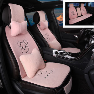Heated Plush Single Piece Car Seat Cushion Warm Lamb Fur Universal Automotive Seat Cover for All Seasons Suitable for Most Cars