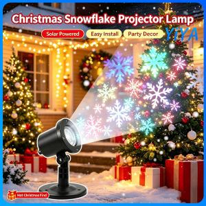 Solar Christmas lights Indoor outdoor waterproof laser light ground projection rechargeable LED solar lights
