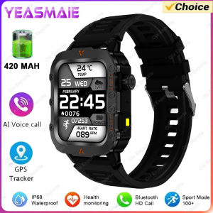 Men Sports Smart Watch 1.71 Screen Blood Oxygen Bluetooth Talking Watch Multi Sport LED Flashlight Outdoor Smart Watch New HT30