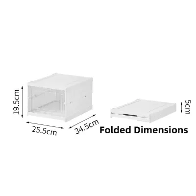 Foldable Transparent Dustproof Multilayer Shoe Box
