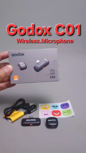 Godox C01 Kit2 Black Wireless Microphone System 2.4Ghz ไมค์ไร้สาย ไมโครโฟนไร้สาย