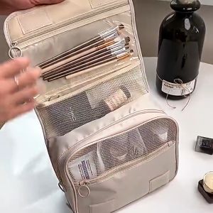 Waterproof TPU Cosmetic Bag Hanging Toiletries Bag Makeup Bag Handbag Travel Organizer Bag Kosmetik Beg Bath Wash Bag