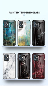 Cho Samsung Galaxy A53 A73 A33 A23 A03 A13 5G thời trang hoa văn đá cẩm thạch bảo vệ kính cường lực Bìa lưng điện thoại cứng trường hợp