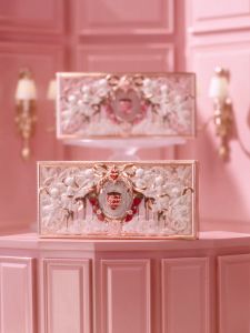 Flower Knows Strawberry Cupid Collection Make-up Palette 14g pink Eyeshadow/Blush/Highlighter 5 matte&2 shimmers multifunctional portable