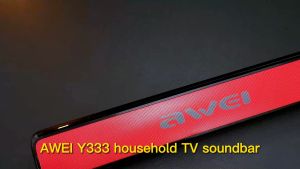 AWEI Y333 Bluetooth 5.0 Portable Speaker Superior Bass Soundbar Bluetooth Speaker for Home Theatre Aux TF Card Input
