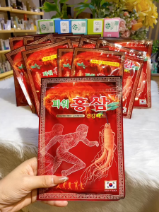Cao dán hồng sâm túi đỏ Power Red Gingseng Hàn Quốc - Túi 20 miếng