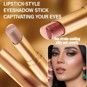 Lazy Three-Colour Gradient Eyeshadow Stick Pen A Smudge Non-Smudge Waterproof Earth-Colour Daily Light Makeup Eyeshadow Stick A Smudge Forming三色渐变眼影棒
