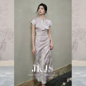 JK&JS | Elegant Chinese Style Silk Dress