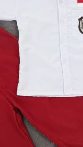 Setelan Seragam Sekolah Merah Putih Pendek Panjang Anak Laki-Laki SD Kelas 1-6 Non-Set