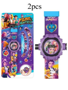 Bandai | Cartoon Kids Projection Watch 24 Images Digital Electronic Wristwatch Multifunctional Toy Watch Fans Birthday Party Favors Gift