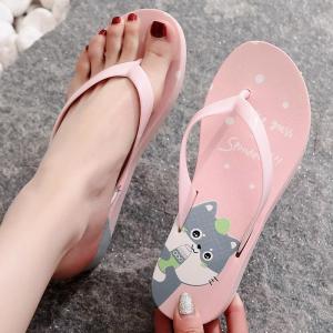 Anti-Slip Thick Bottomed Thong Slippers for Women Summer Outdoor Fashionable Couple Style Foot Board Bathroom Beach Cool Sandals