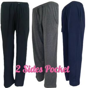 🔥🔥[READY STOCK]🔥🔥#D3#102#PLUS SIZE Plain Cotton Pants Women Long Trousers Pocket/ Seluar Tidur Dewasa Muslimah SIZE S-6XL