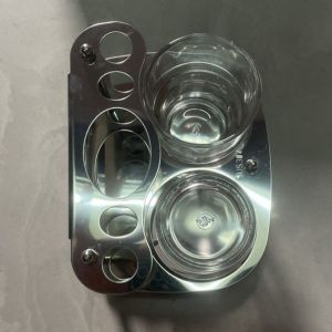 Kệ để bàn chải đánh răng 100% inox 304 kèm 2 ly thủy tinh