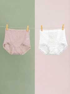 Shaping High Waist Lace Shorts White Ultra Thin
