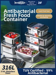 Misanbroo | 316 Food Grade Stainless Steel Airtight Lunch Box
