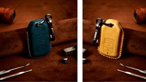 Bao Da Chìa Khóa Ô Tô Handmade Vinfast VF E34 VF8 VF9 Da Bò Thật May Thủ Công