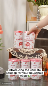 OKISS Tear-Free Drawstring Garbage Bags – 45x50cm Fragrant Secure & Easy Disposal