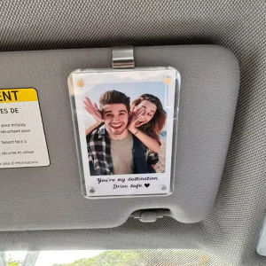 Photo Car Visor Clip Photo Car Decoration Photo for Car Couples Gift Valentines Day Gift Wallet Photo Holder Easy Installation