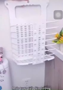 Sọt Đựng Quần Áo Bằng Nhựa Gấp Gọn 3379 Giỏ Đựng Quần Áo Trước Khi Giặt Treo Tường Gấp Gọn Tiện Lợi Tramanhshop