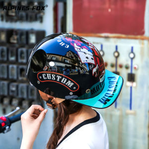 Motorcycle Helmet Men Retro Moto Helmets Half Face Baseball Cap Personality Capacete De Moto DOT Certification Cycling Helmet