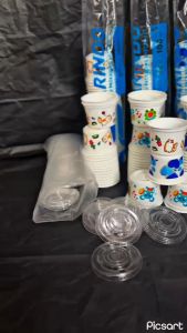 GELAS PLASTIK ES KRIM GAMBAR MEREK STARINDO TEBAL 1 DUS ISI 2000 PC TERMURAH