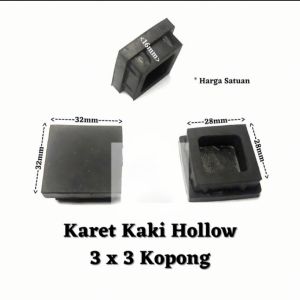 karet kaki meja kursi rak besi hollow3x3 kopong hollo