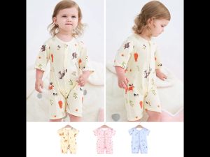 บอดี้สูทเด็ก 0-6 เดือน ผ้านุ่ม เสื้อผ้าเด็ก ของใช้เด็กอ่อน เสื้อผ้าเด็กอ่อน ชุดเด็กอ่อน ชุดเด็กแรกเกิด เตรียมคลอด newborn ผ้าบาง WD110-3