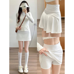 LANMENGYA | White A-Line High Waist Anti-Exposure Short Skirt