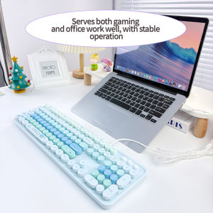 MOFii Wired Connection Cute Bear Ergonomic Easy Connection Sweet Wired Keyboard