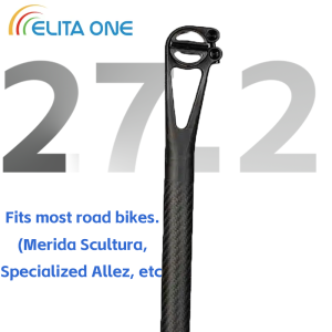 ELITAONE MTB Carbon Seat Post Offset 5mm 27.2mm Mountain/Road Bike Seatpost 350/400mm MT05