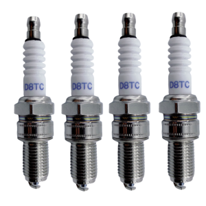 4 แพ็ค D8TC Spark Plug เปลี่ยน NGK 2120 D8EA สําหรับ 125cc 150cc 200cc 250cc 4 จังหวะเครื่องยนต์เบนซิน ATV รถจักรยานยนต์สกู๊ตเตอร์