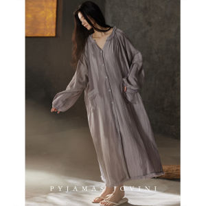 Womens Spring Autumn Baby Cotton Loose Sleepwear Set