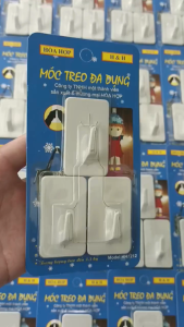 Set 20 vỉ [GIÁ SỈ] móc dán tường chịu lực HÒA HỢP 212 | Móc nhựa treo đồ dán siêu dính | Móc treo đồ gia đình phòng trọ