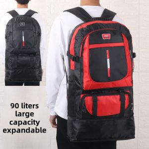 New 90L Outdoor Climbing Bag Large Capacity Mens Womens Student Backpack Return Home Farmers Backpack Casual Sport Style
