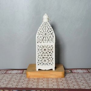 1PC Metal Vintage Decorative Light Morocco LED Hollow Wind Lamp Home Tabletop Atmosphere Lantern Crafts Decoration Festive Deco