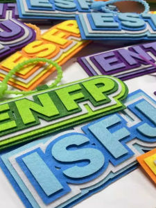 Handmade Non-Woven Fabric MBTI Personality Bag Charm Creative Textile Bag Accessory Twelve Types of Personality Pendant