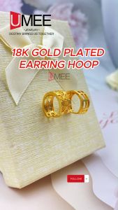 18k Gold Plated Hoop Earrings Jewelry Accessories For Women