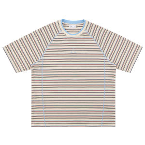 FPA | Color Block Double Collar Hasse Line Stripe Short Sleeve T-shirt