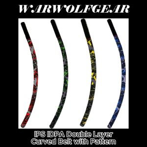 Outdoor sports toys competitive games Gear IPS IDPA Double Layer Curved Belt with Pattern WARWOLFGEAR